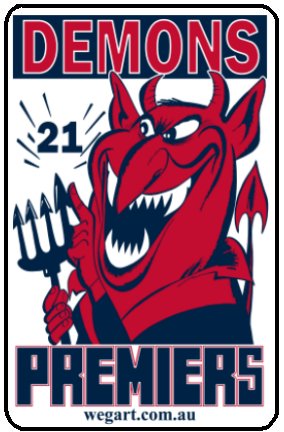 2021 Melbourne-Demons WEG Fridge Magnet Includes POST IN AUS